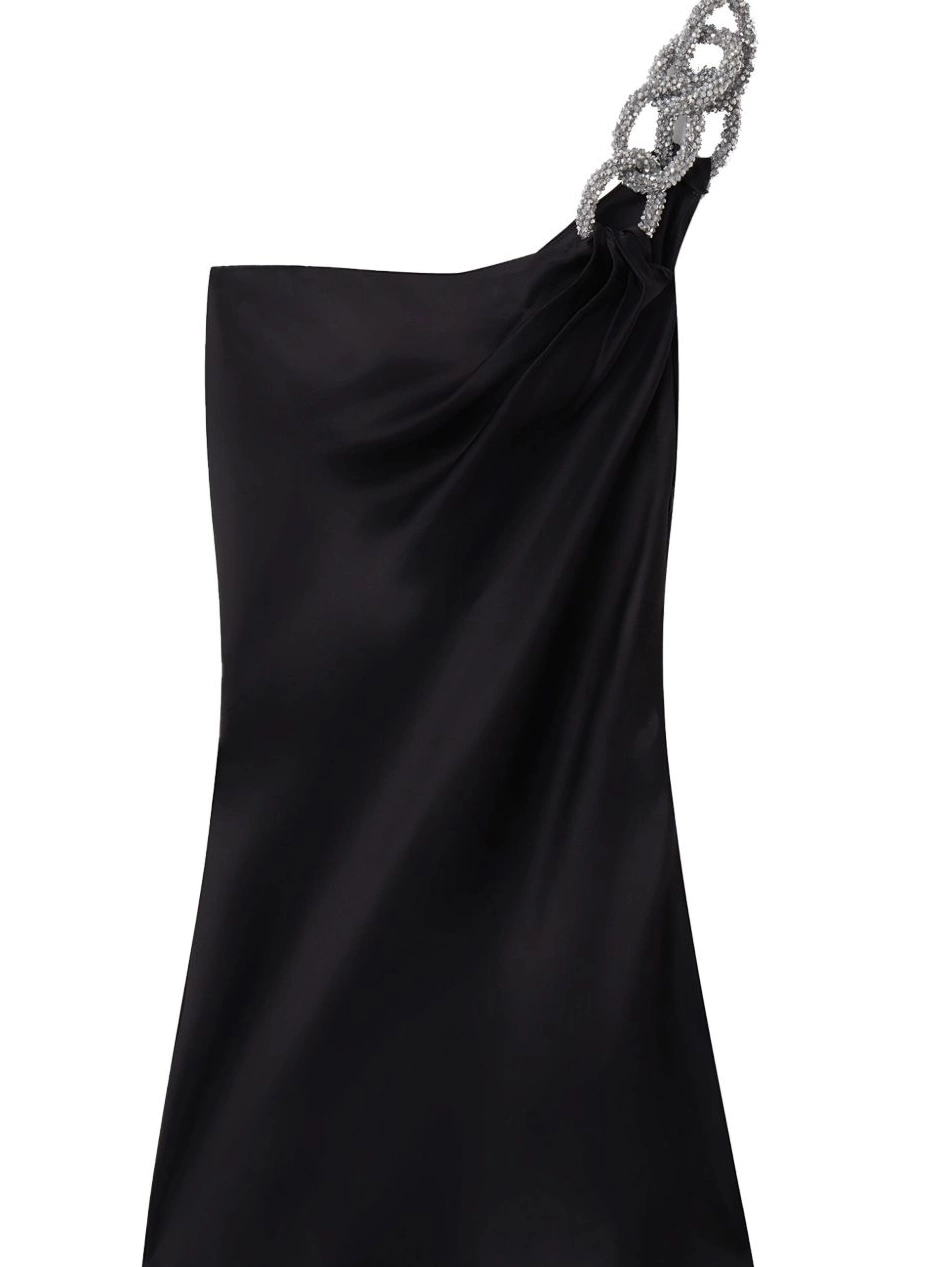 Affordable Women McCartney Stella minidress one-shoulder Falabella-chain 0412
